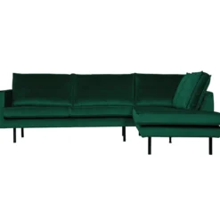 Rodeo hoekbank rechts velvet bosgroen