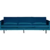 Rodeo 3-zits bank velvet blauw