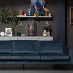 Rodeo 3-zits bank velvet groenblauw