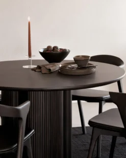 Roller Max eettafel 150 rond - donker mahonie
