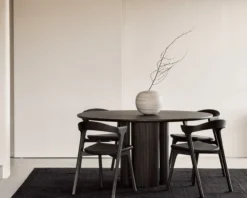 Roller Max eettafel 150 rond - donker mahonie