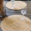 Ronde placemat Milly jute (set van 4) Naturel