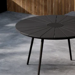 Ronde tuintafel Denzel Zwart