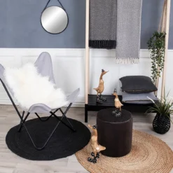 Rond vloerkleed Milou naturel Ø90 cm