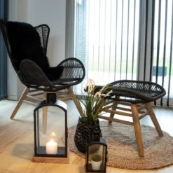 Rond vloerkleed Milou naturel Ø90 cm