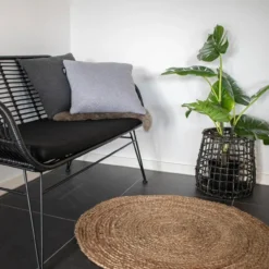 Rond vloerkleed Milou naturel Ø120 cm