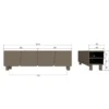 Root tv meubel 200 cm grenen truffel bruin [fsc]