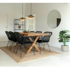 Rotan tuinstoel Madelein - met zitkussen Naturel