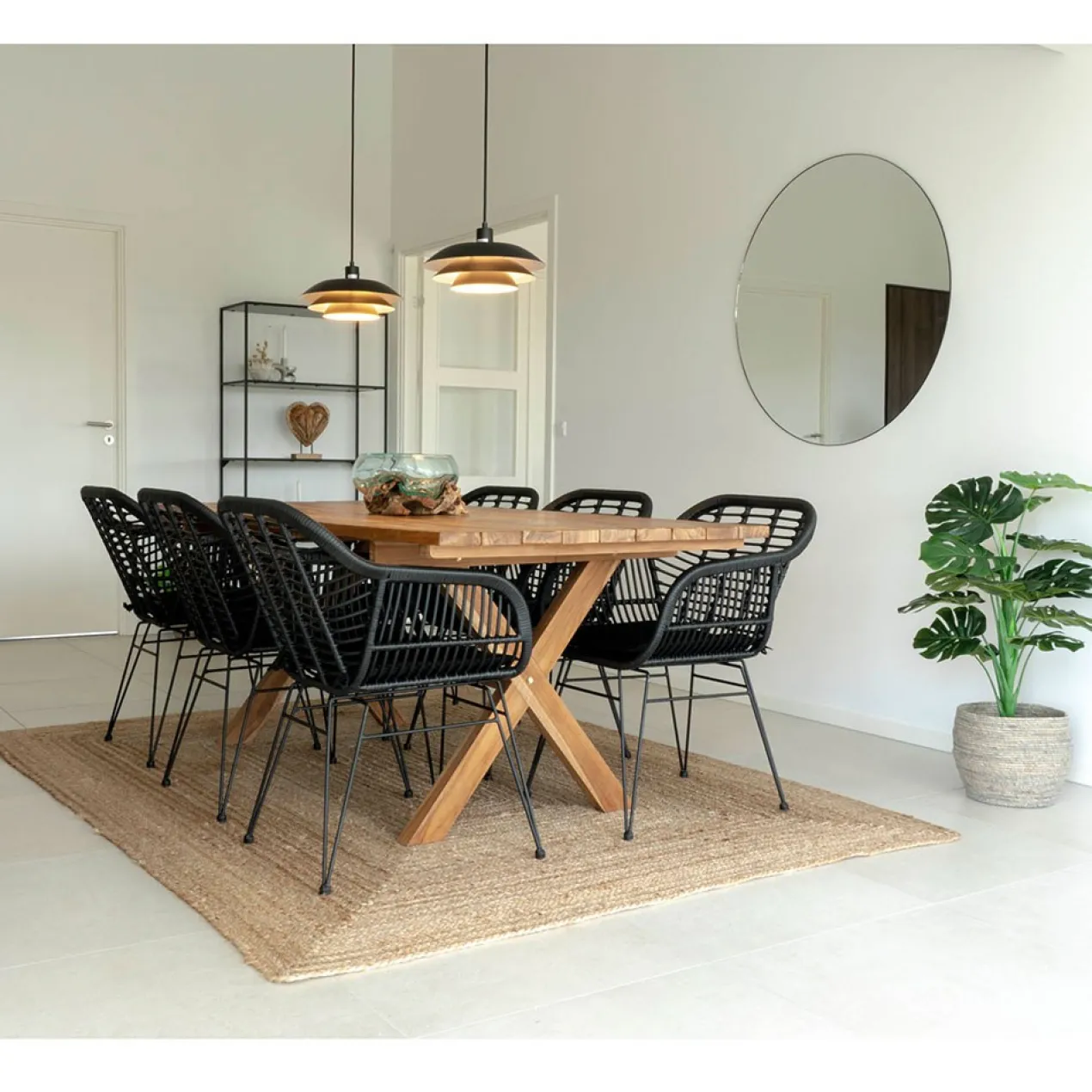 Rotan tuinstoel Madelein - met zitkussen Naturel