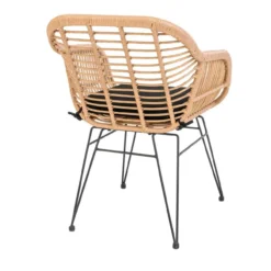 Rotan tuinstoel Madelein - met zitkussen Naturel