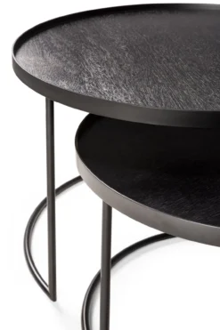 Round tray coffee table - set van 2 - small