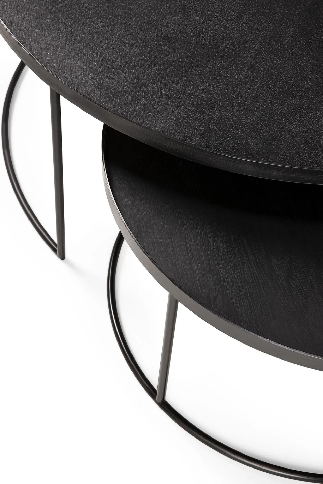 Round tray coffee table - set van 2 - large