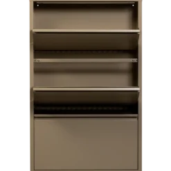 Sabine 3-vaks schoenenkast metaal zand