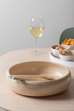 Salad bowl Puro sphere bamboo natural