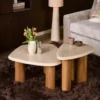 Salontafel Amara naturel botticino marmer 84 cm
