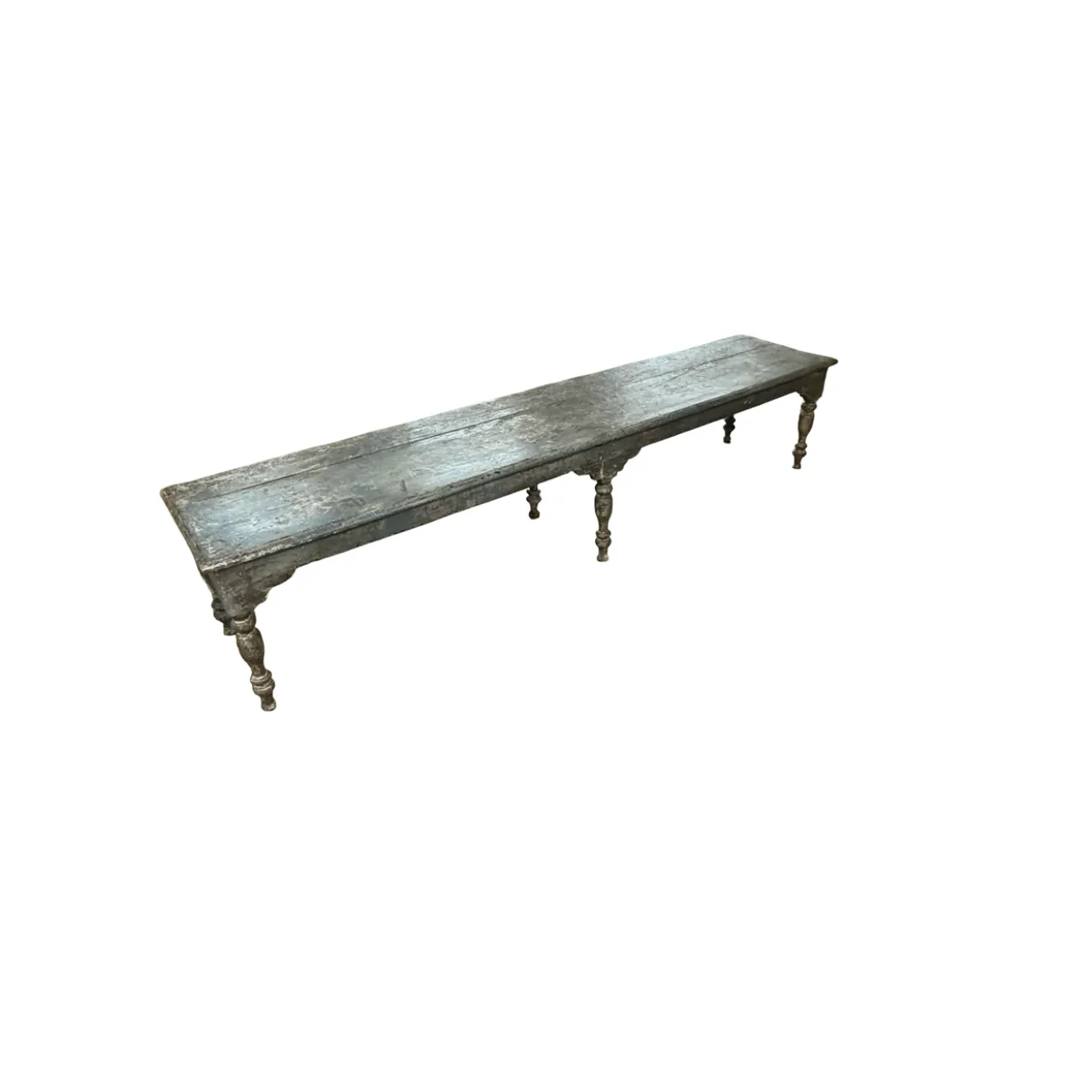 Salontafel blauw met 6 poten uniek