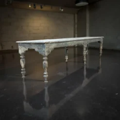 Salontafel blauw met 6 poten uniek