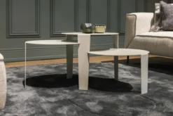 Salontafel Cascado Ø50 brons - set van 3