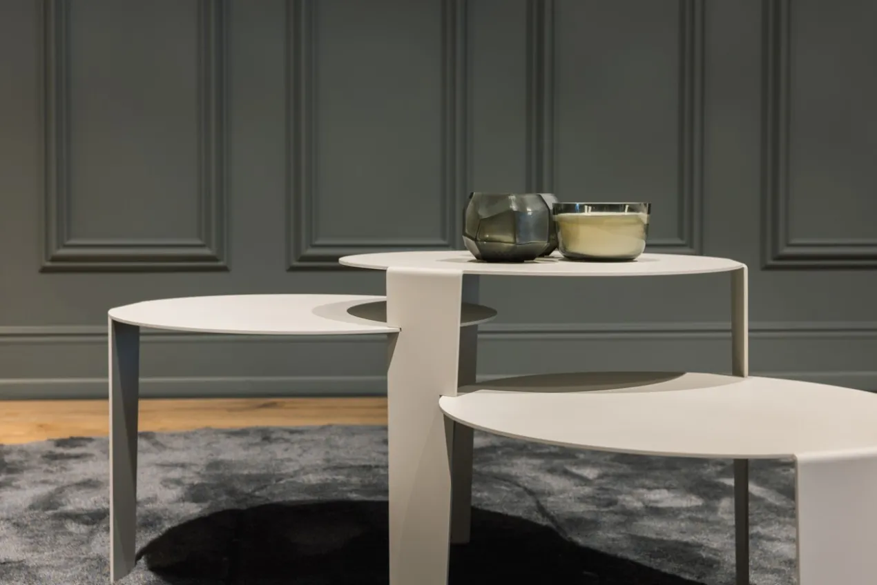 Salontafel Cascado Ø50 grijs - set van 3