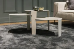 Salontafel Cascado Ø50 grijs - set van 3