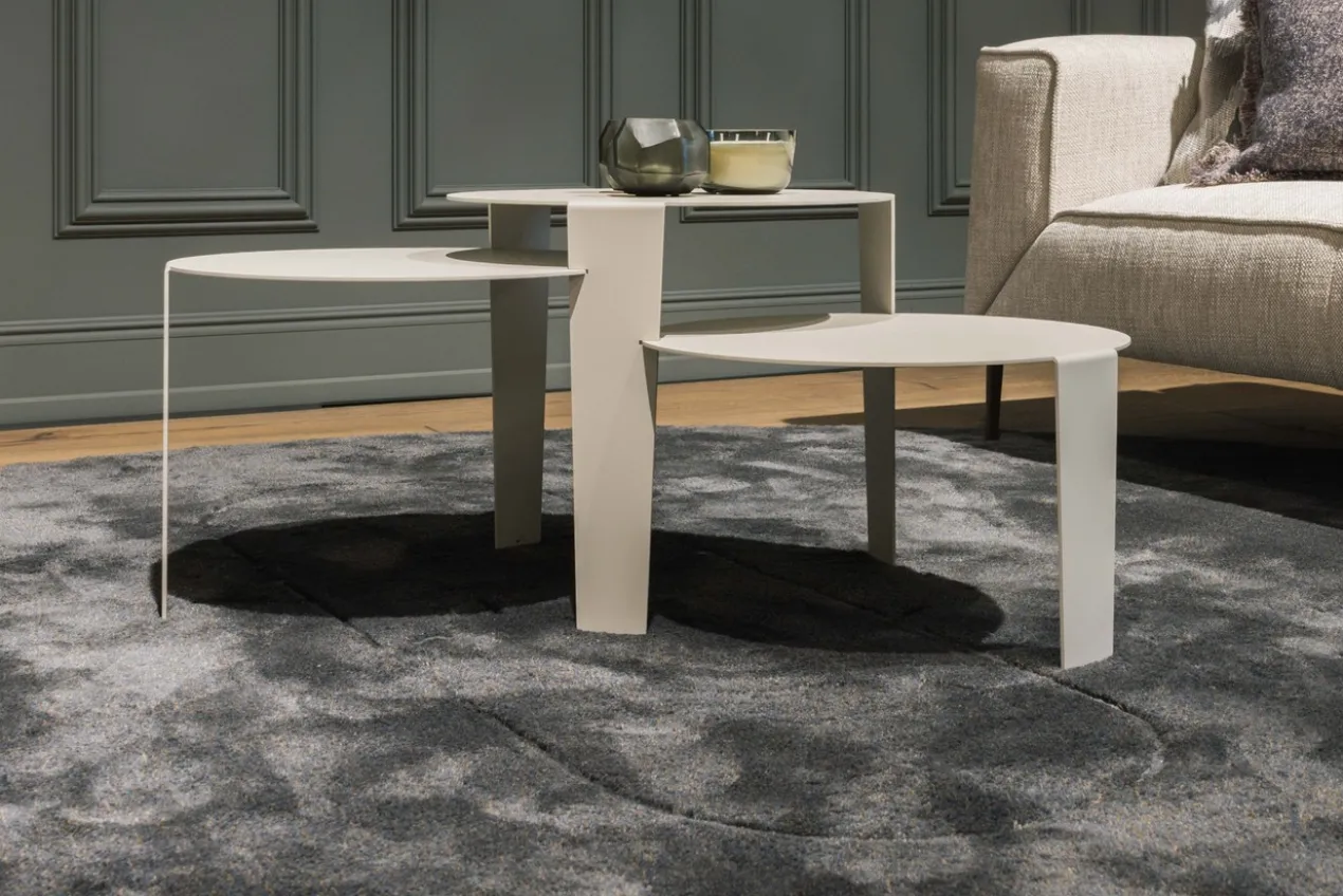 Salontafel Cascado Ø50 grijs - set van 3