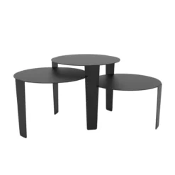 Salontafel Cascado Ø50 zwart - set van 3
