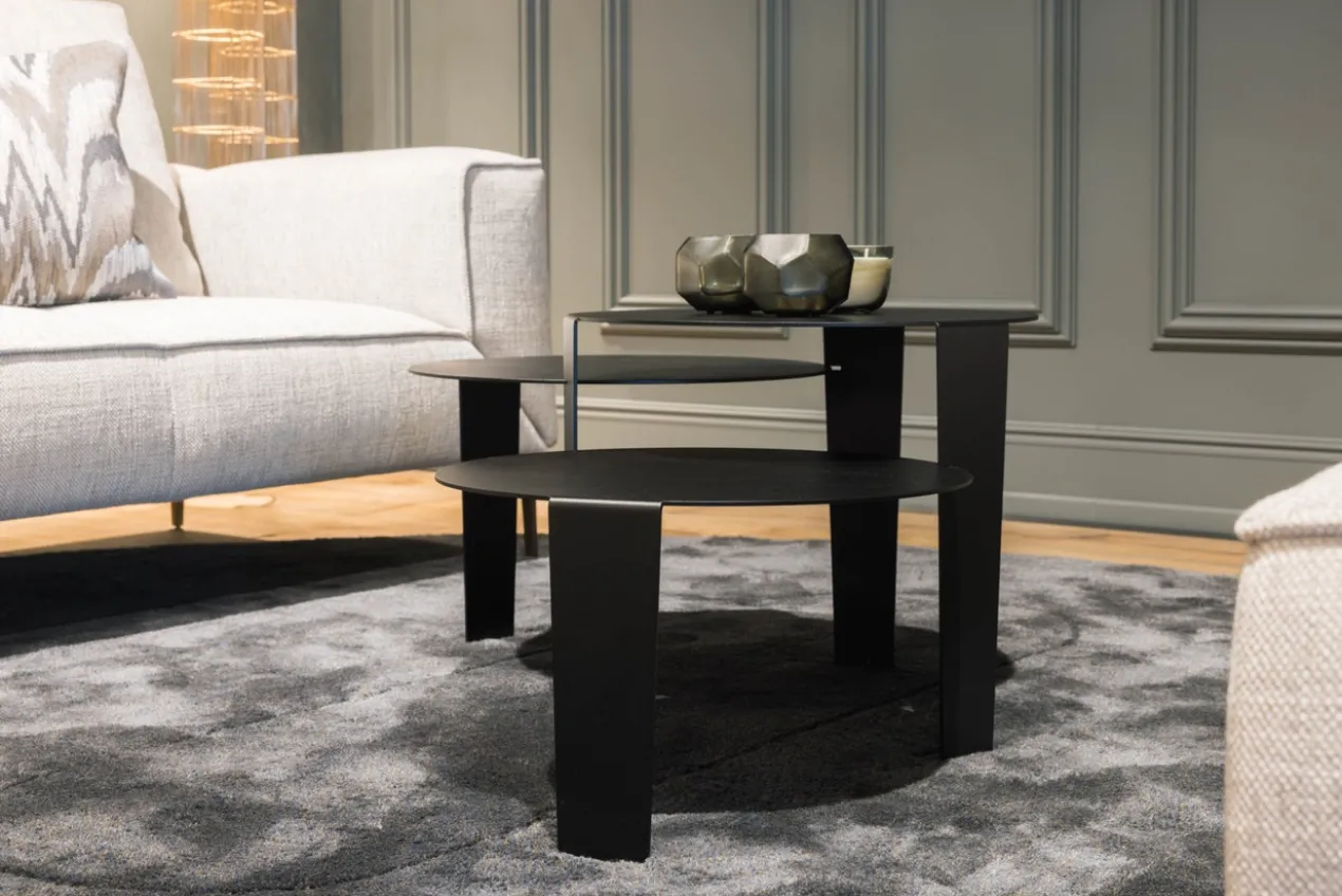 Salontafel Cascado Ø50 zwart - set van 3