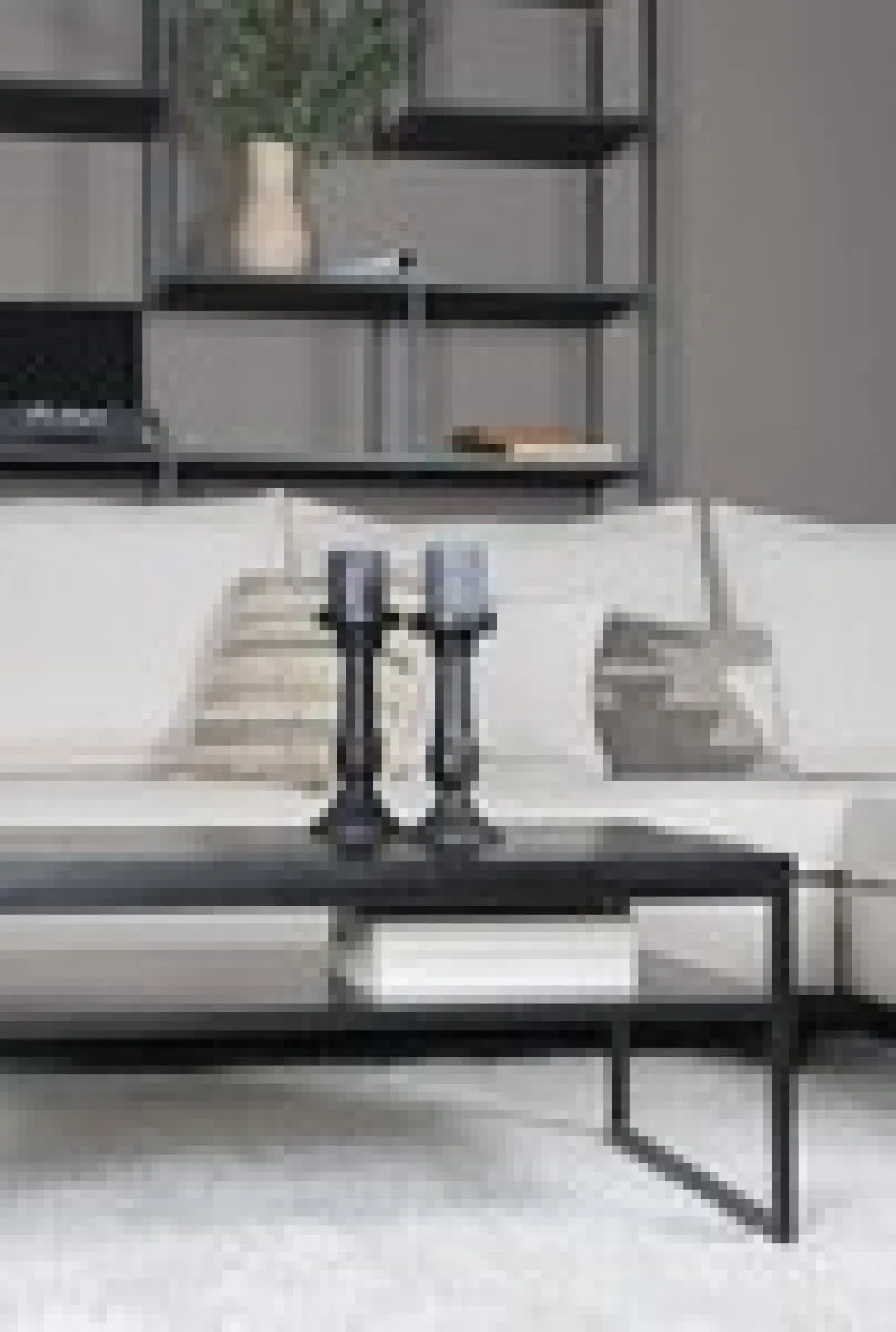 Salontafel Delhi rond zwart