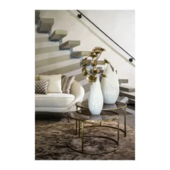 Salontafel Duarte glas en goud - set van 2