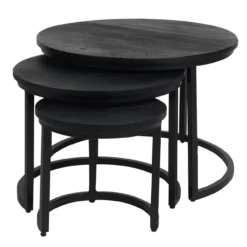 Salontafel Erjan Zwart - Set van 3