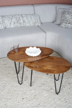 Salontafel Fabio Mangohout – Set van 2