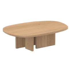Salontafel Federico Pebbles 100,5x70x3 cm eiken 0008