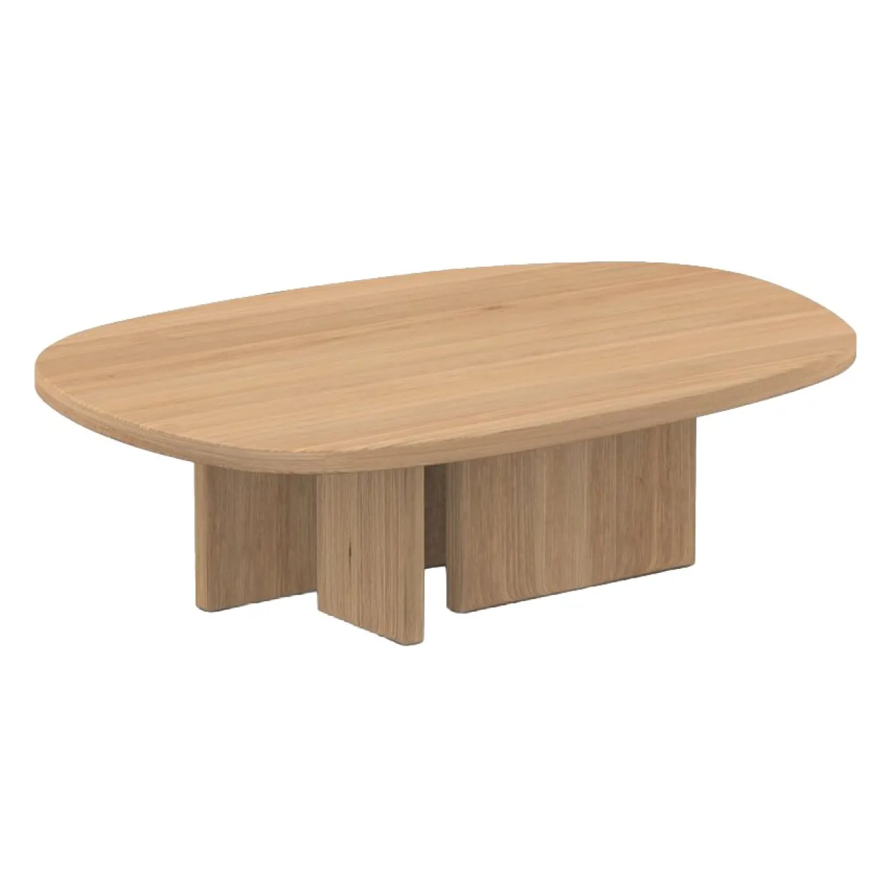 Salontafel Federico Pebbles 142x86x3 cm eiken 0008