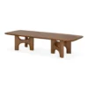 Salontafel Flow teak wild brown 150x60 cm