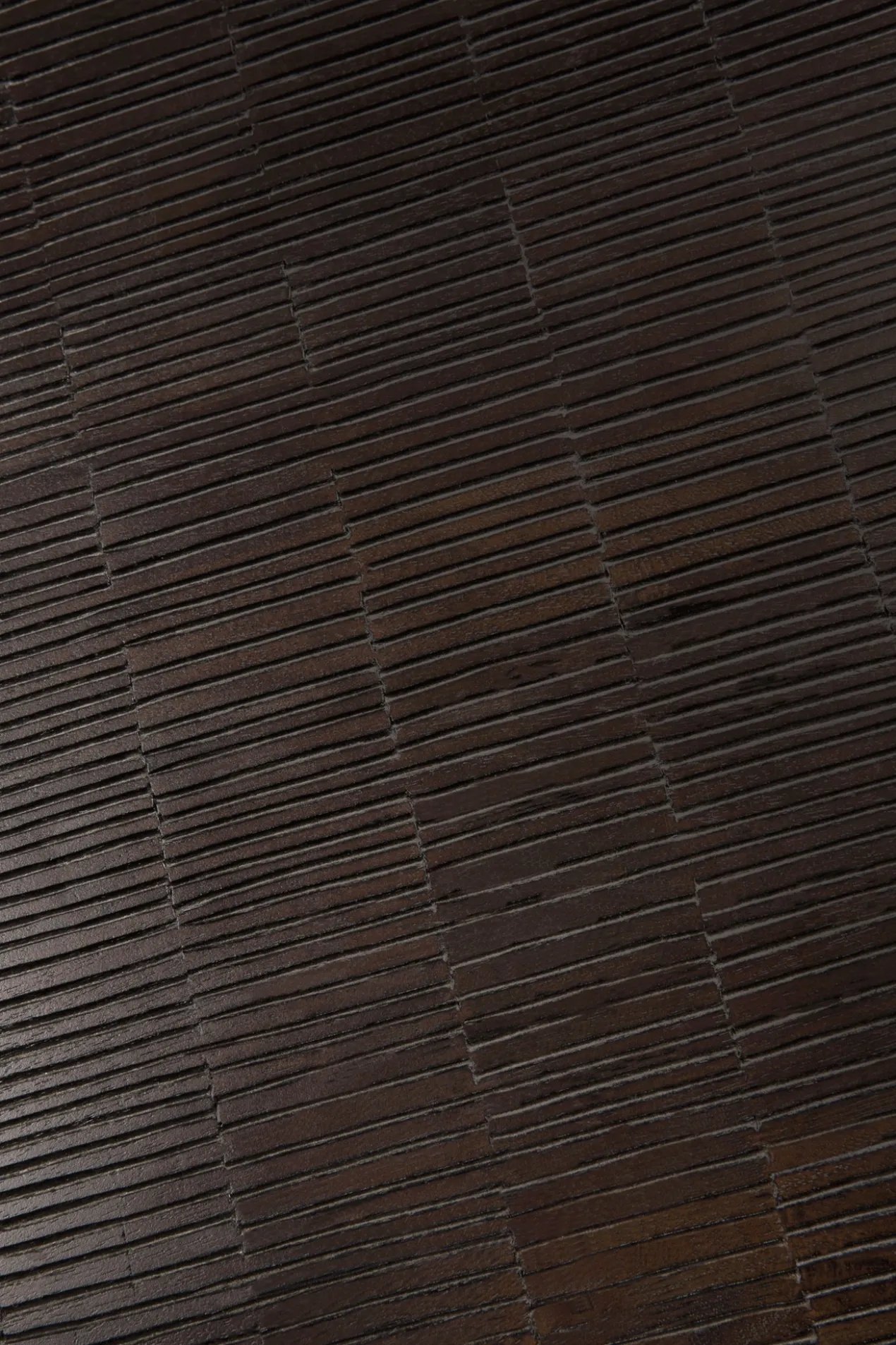 Salontafel Grooves teak zwart/bruin 135x65 cm