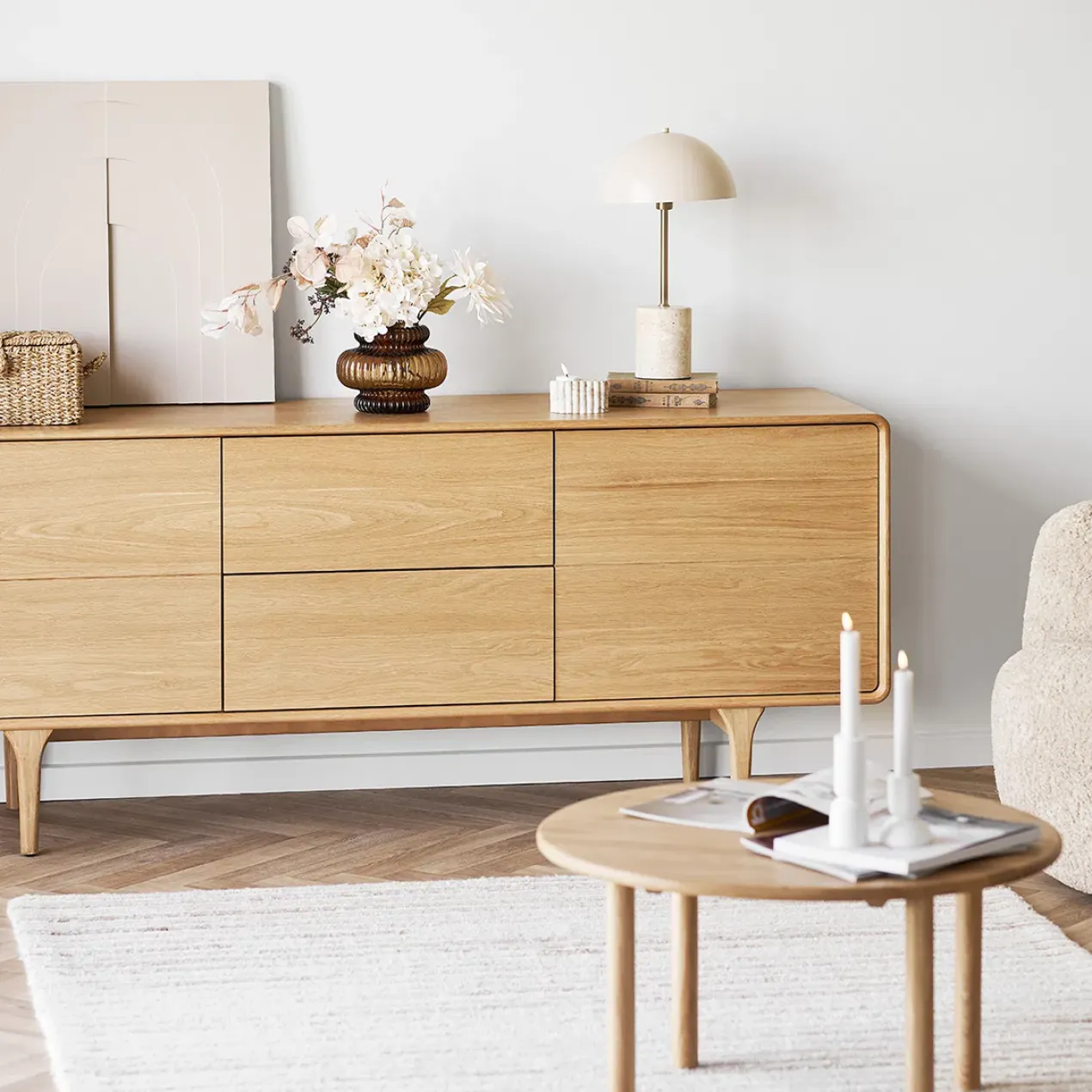 Salontafel Joëlle naturel Ø70 cm