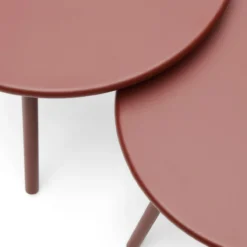 Salontafel Julia bordeaux - set van 2
