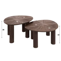 Salontafel Kib Duo Driehoekig Set