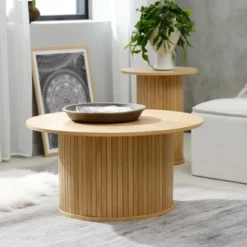 Salontafel Lenn rond Naturel