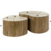 Salontafel Limestone Hart - set van 2