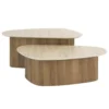 Salontafel Limestone Triangle Duo