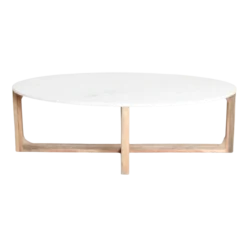 Salontafel Marmer Ovaal Wit