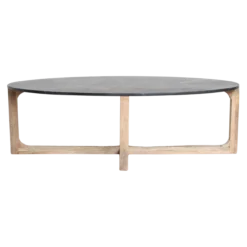 Salontafel Marmer Ovaal Zwart