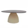Salontafel Milan rookglas 86 cm beige