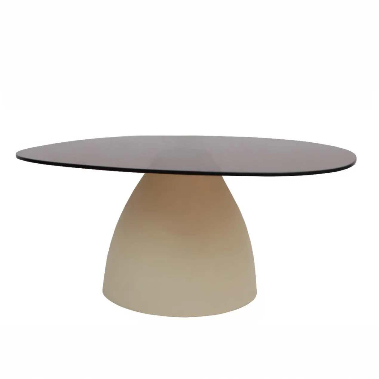 Salontafel Milan rookglas 86 cm beige