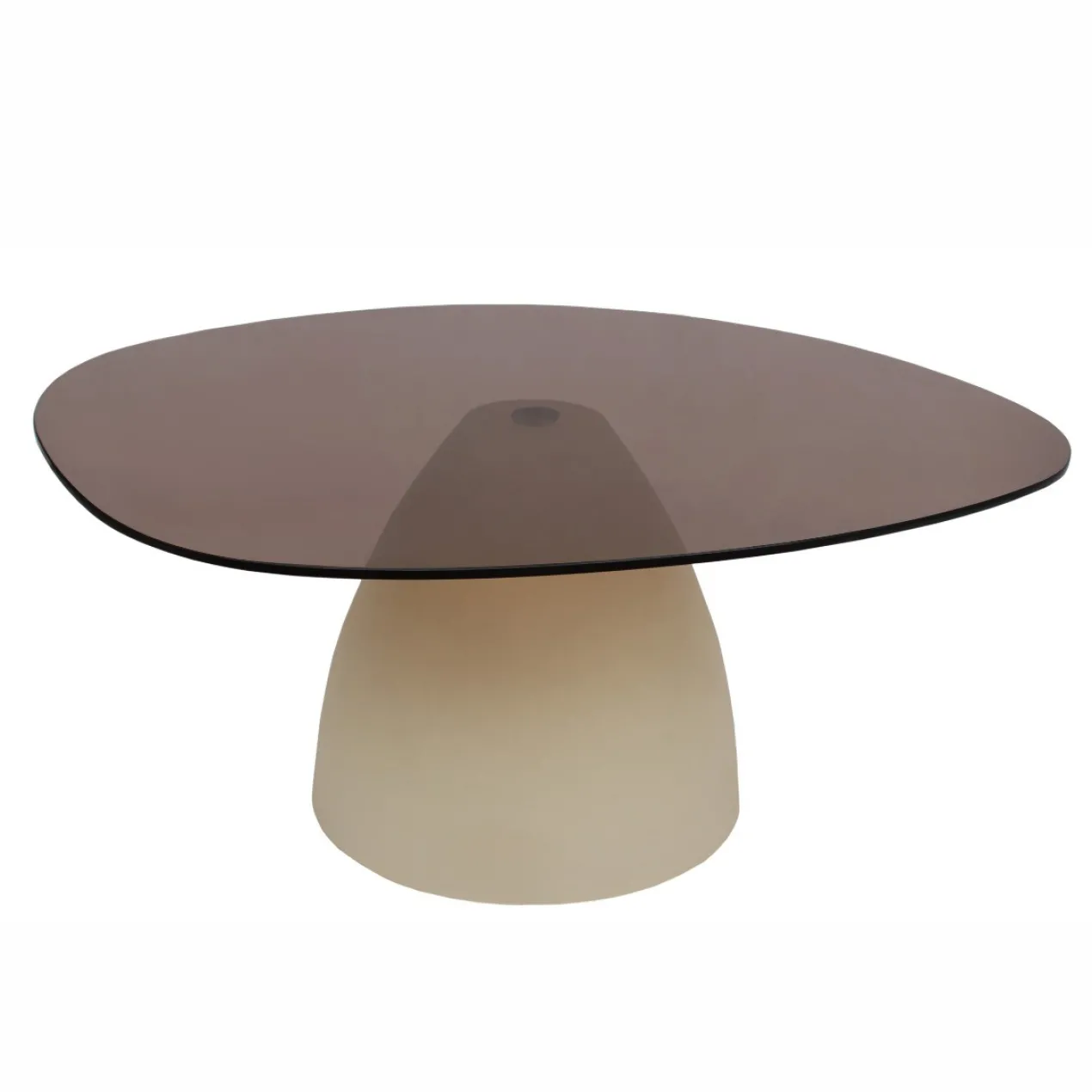 Salontafel Milan rookglas 86 cm beige