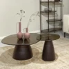 Salontafel Milan rookglas 86 cm bourgogne
