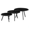 Salontafel Ohio Zwart - set van 3