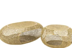 Salontafel ovaal aluminium goud