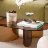 Salontafel Plateau glas amber